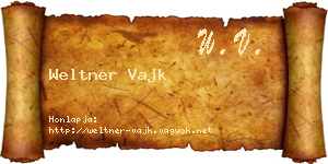 Weltner Vajk névjegykártya